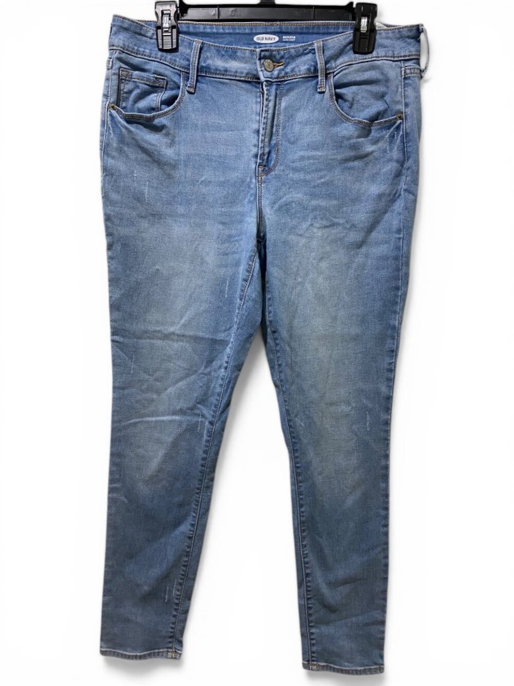 Old Navy Rockstar Super Skinny Light Blue Denim Jeans Women’s Size 12 Regular